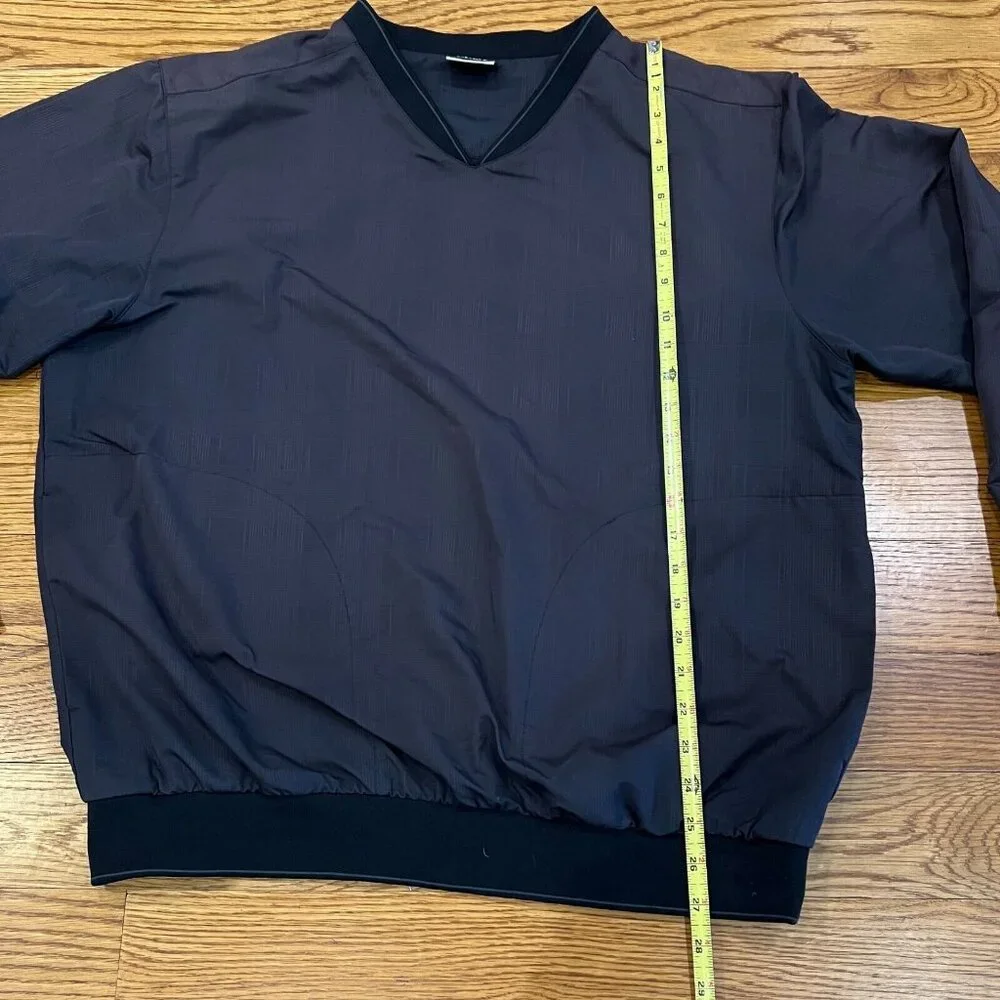 Nike‎ Golf V-neck Windbreaker Black Jacket Mens Large Pullover Long Sleeve Coat